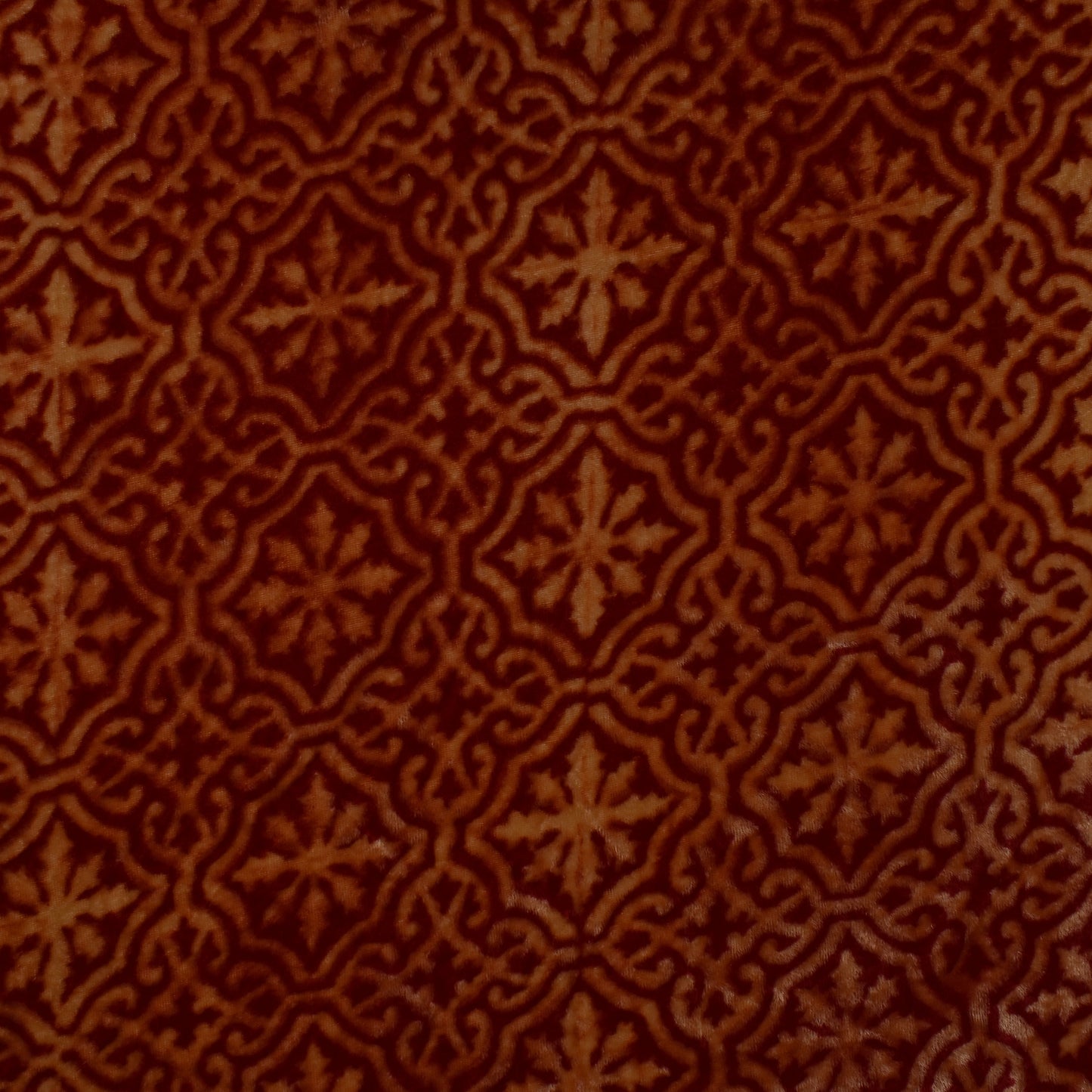 Red Color Silk Velvet Print Fabric