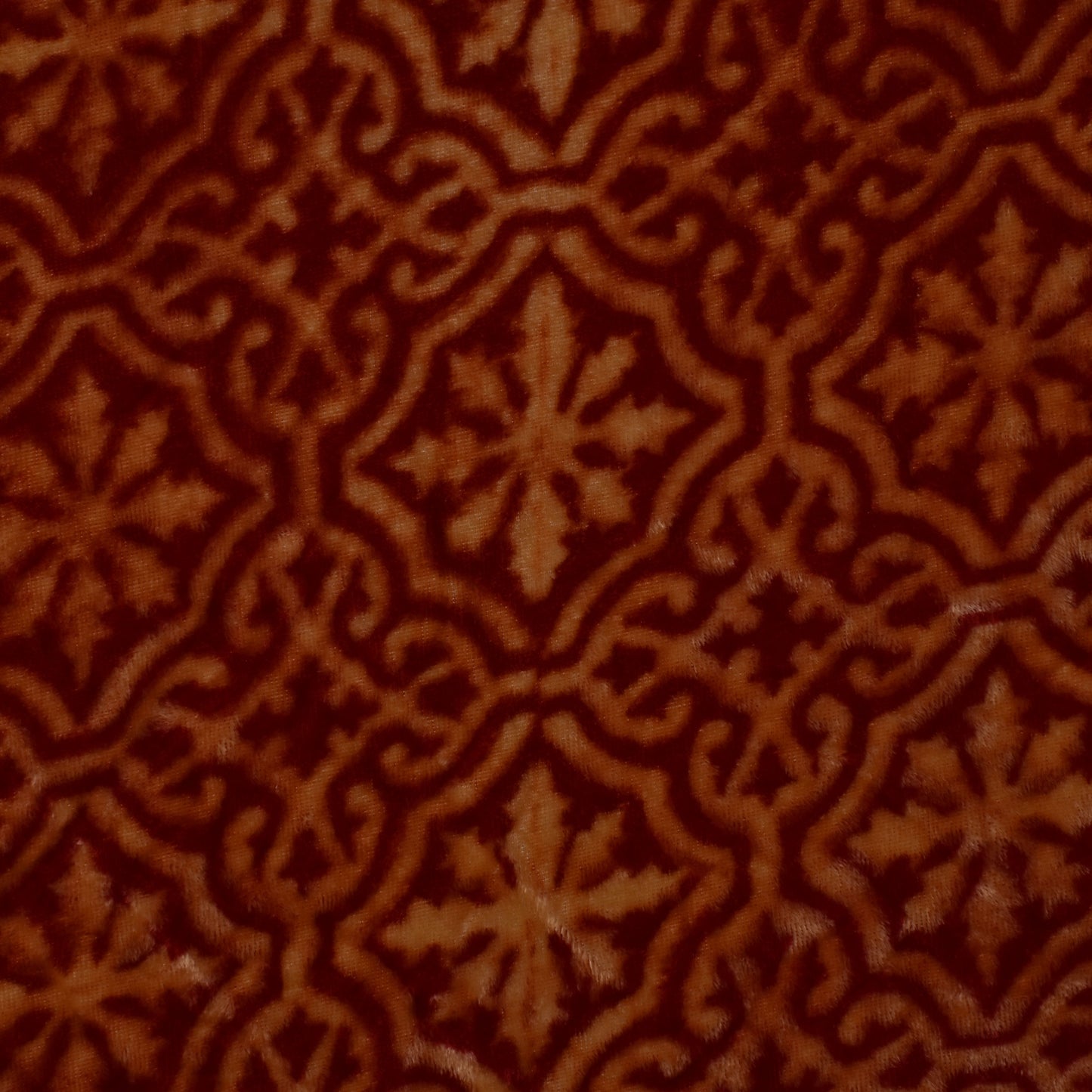 Red Color Silk Velvet Print Fabric