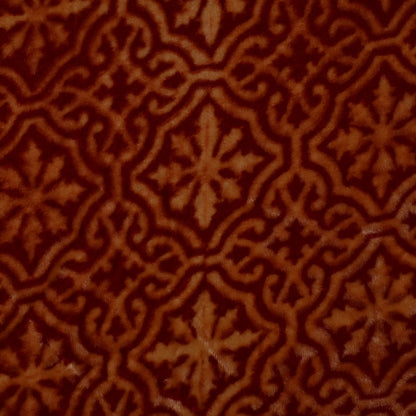 Red Color Silk Velvet Print Fabric