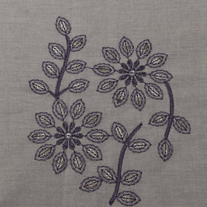 Off White Color Cotton Embroidery Fabric