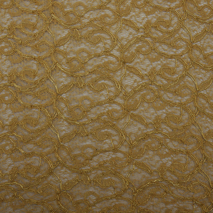 Beige Color Chantilly Net Fabric