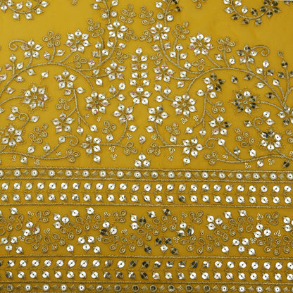 Georgette Sequins Embroidery Fabric