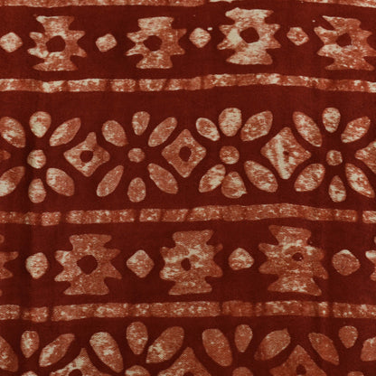 Maroon Color Gajji Silk Batik Print Fabric