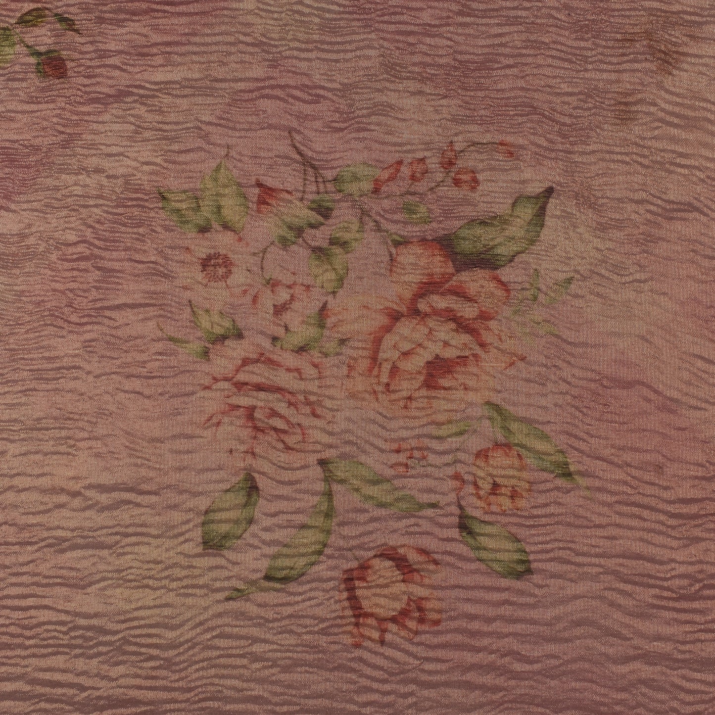 Floral Print Crush Tissue Fabric