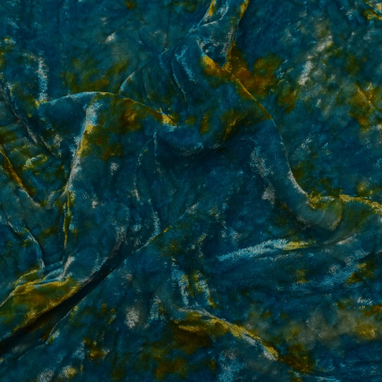 Multi-Colored Silk Velvet Print Fabric