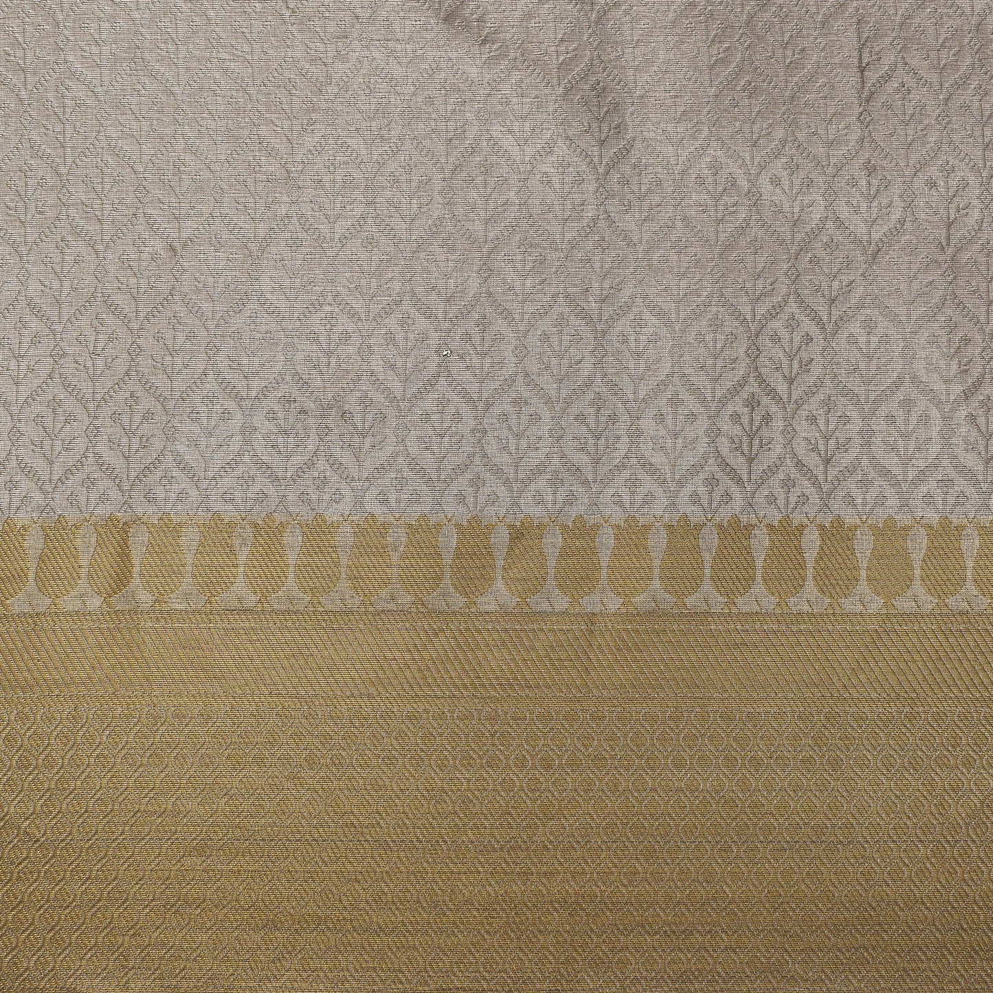 Off White Color Tissue Brocade Fabric