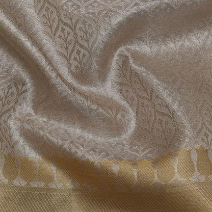 Off White Color Tissue Brocade Fabric