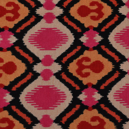 Multicolor Slub Chanderi Print Fabric