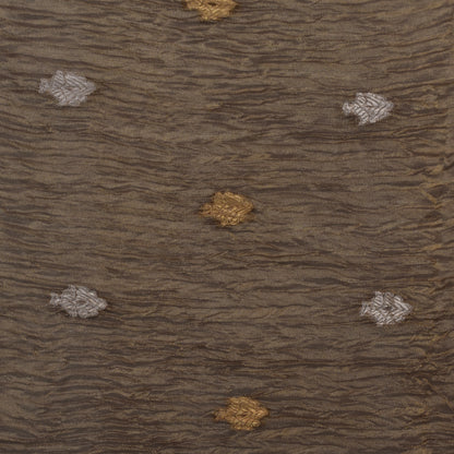 Grey Color Crush Tissue Booti Fabric