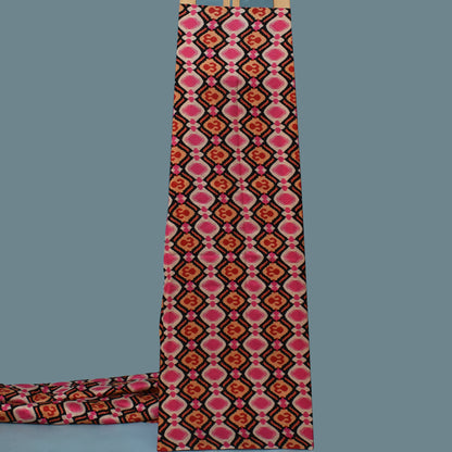 Multicolor Slub Chanderi Print Fabric