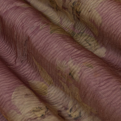 Floral Print Crush Tissue Fabric