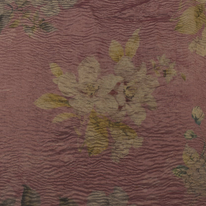 Floral Print Crush Tissue Fabric