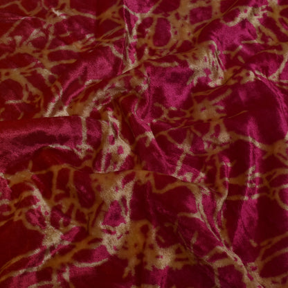 Neon Color Silk Velvet Print Fabric