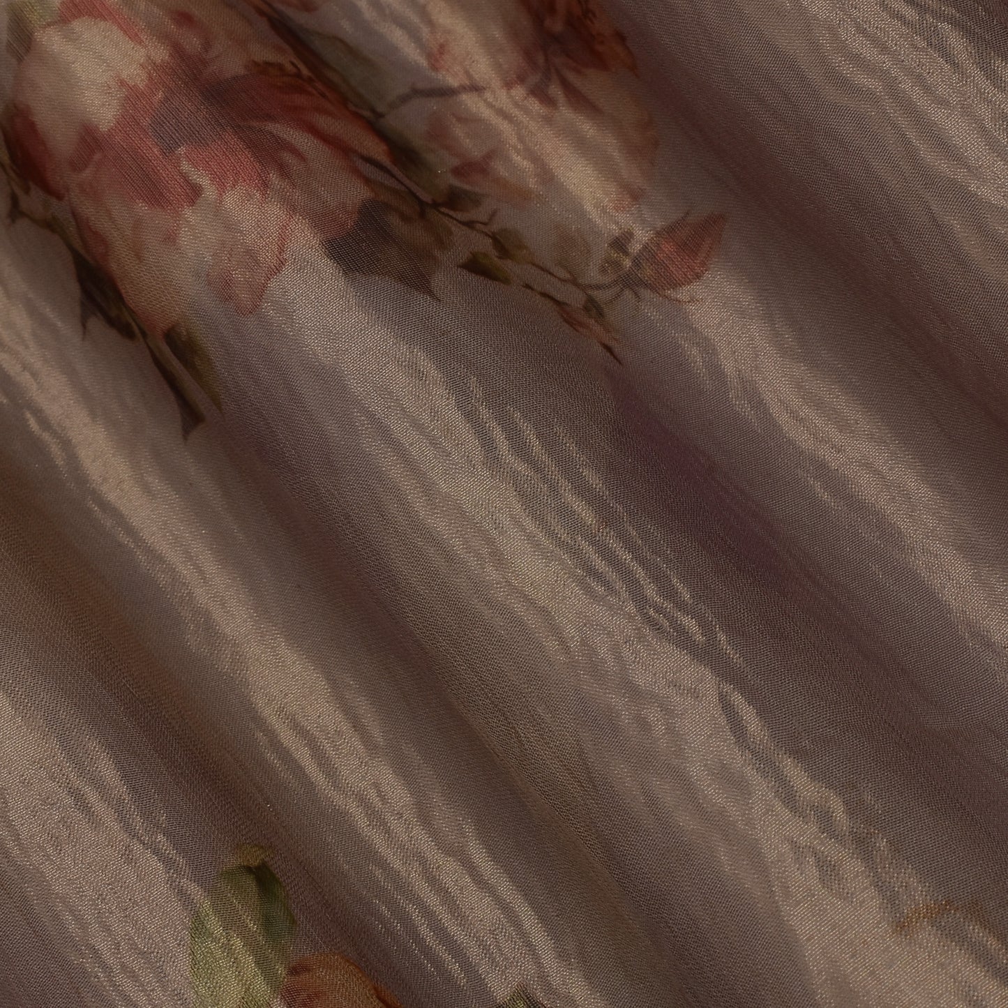 Floral Print Crush Tissue Fabric