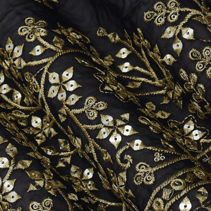 Georgette Sequins Embroidery Fabric