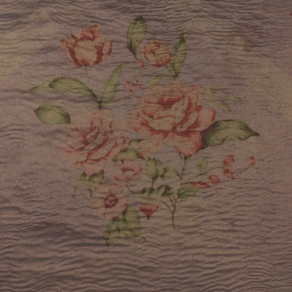 Floral Print Crush Tissue Fabric