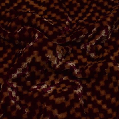 Shaded Color Silk Velvet Print Fabric