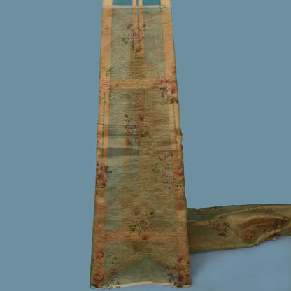 Floral Print Crush Tissue Fabric