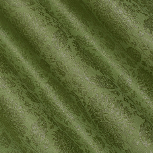 Pista Green Color Katan Brocade Fabric