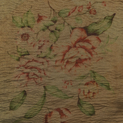 Floral Print Crush Tissue Fabric