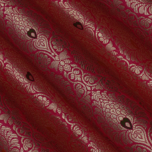 Rani Color Katan Meena Brocade Fabric