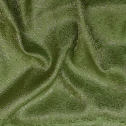 Pista Green Color Katan Brocade Fabric