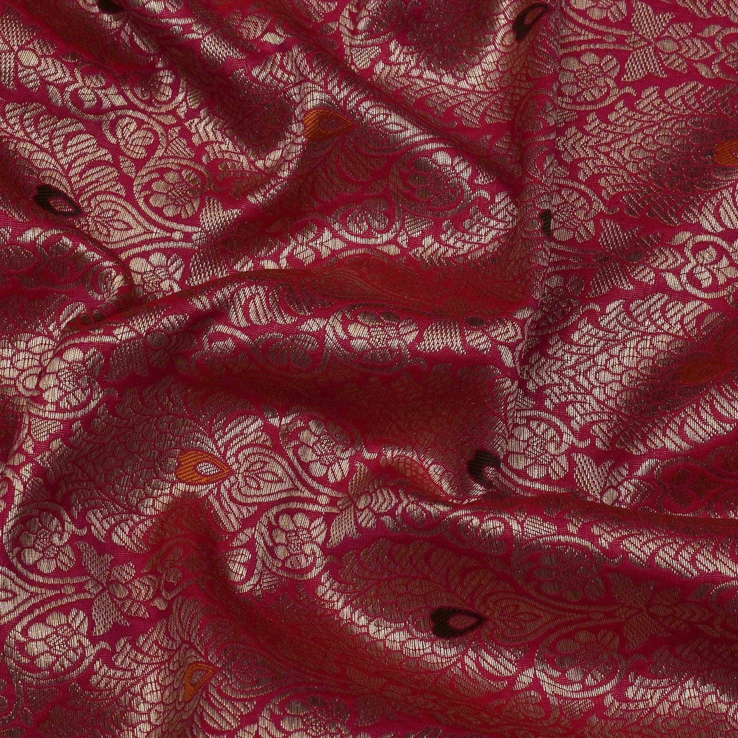 Rani Color Katan Meena Brocade Fabric