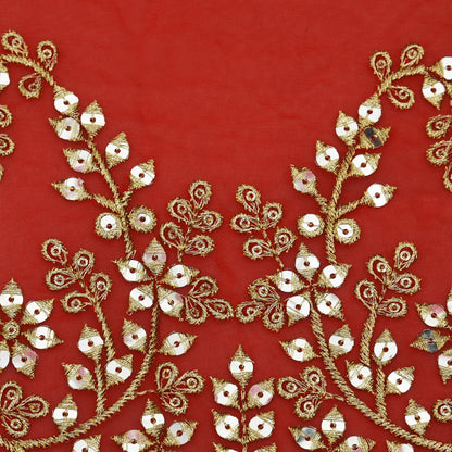 Georgette Sequins Embroidery Fabric