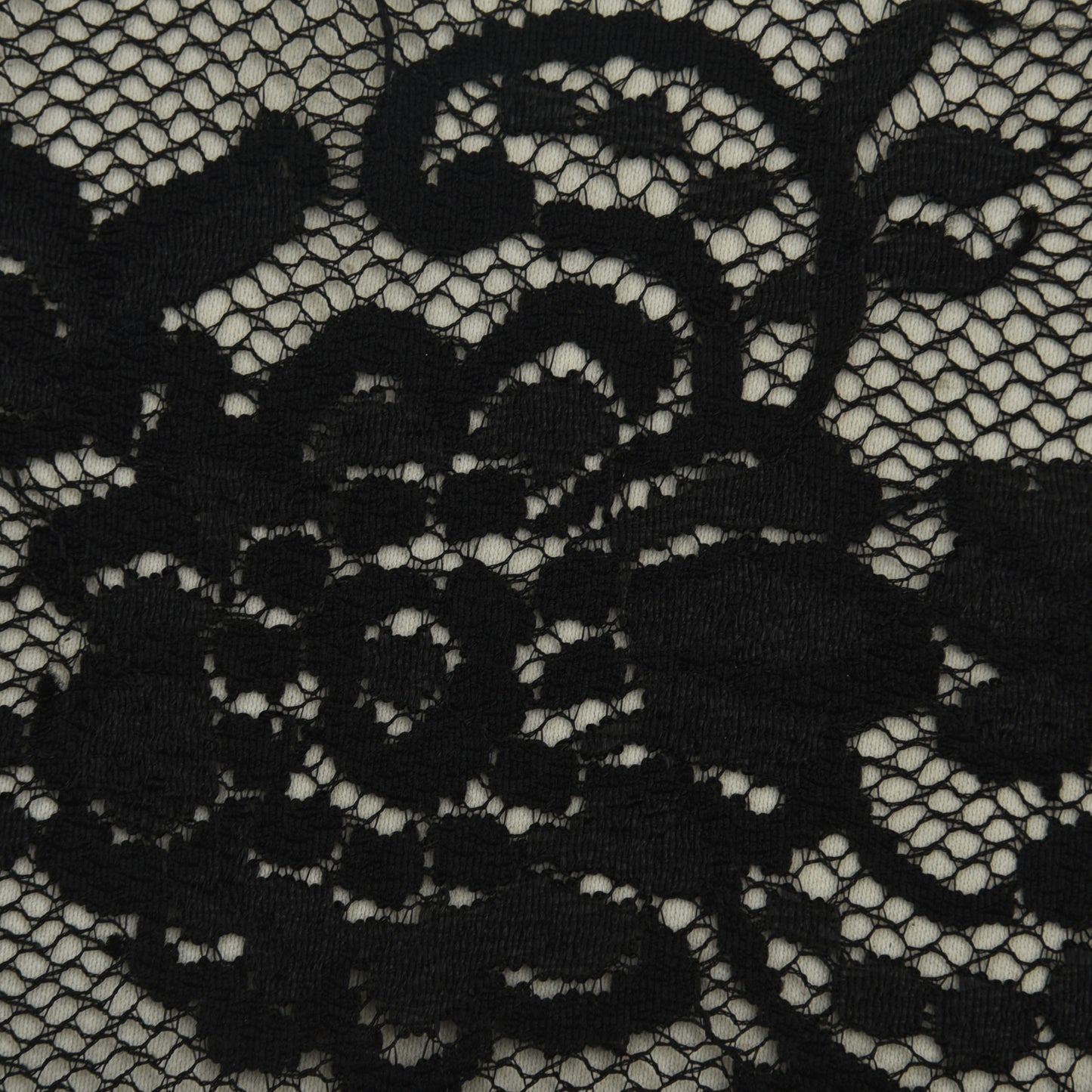 Black Color Chantilly Net Fabric