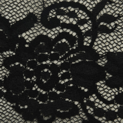 Black Color Chantilly Net Fabric