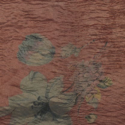 Floral Print Crush Tissue Fabric