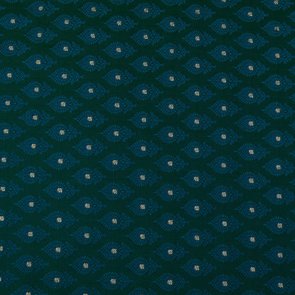 Bottle Green Color Katan Meena Brocade Fabric