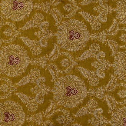 Yellow Color  Brocade Fabric