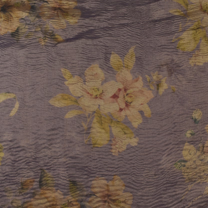 Floral Print Crush Tissue Fabric