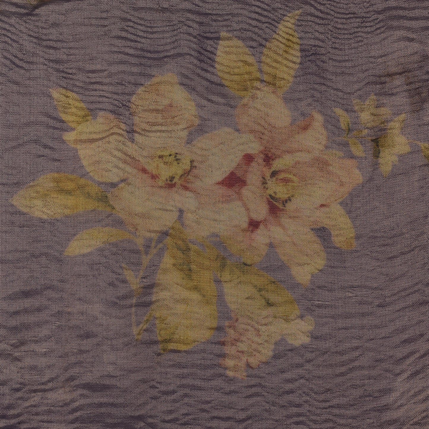 Floral Print Crush Tissue Fabric