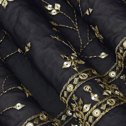 Georgette Sequins Embroidery Fabric