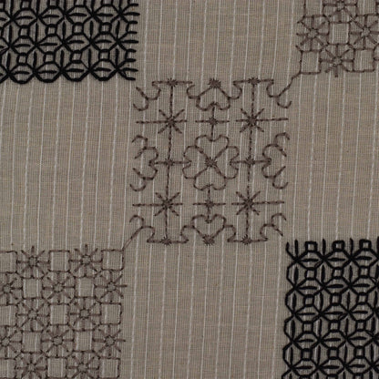 Off White Color Kora Cotton Embroidery Fabric