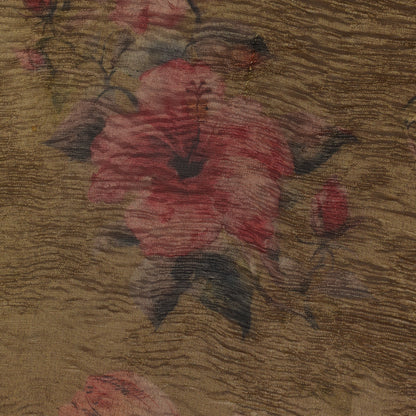 Floral Print Crush Tissue Fabric