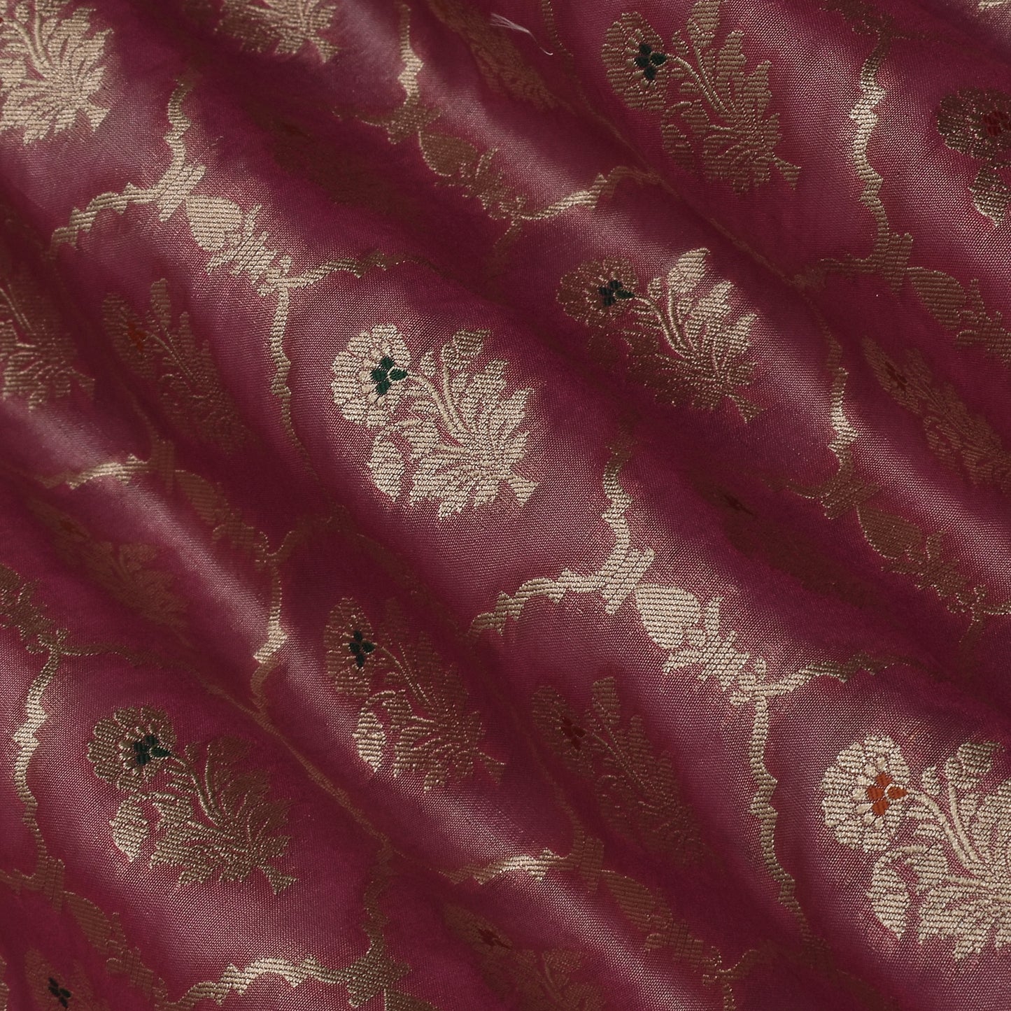 Onion Color Tissue Brocade Fabric