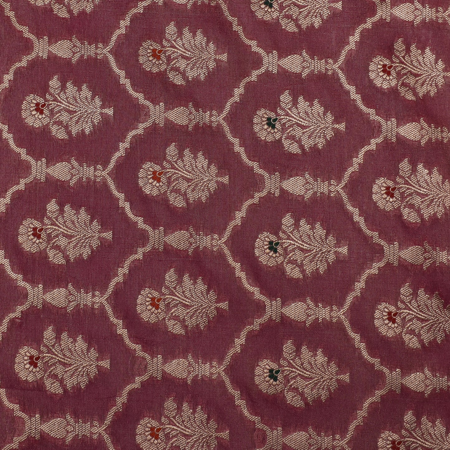 Onion Color Tissue Brocade Fabric