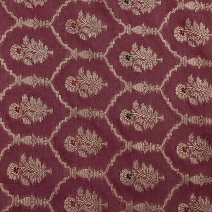 Onion Color Tissue Brocade Fabric