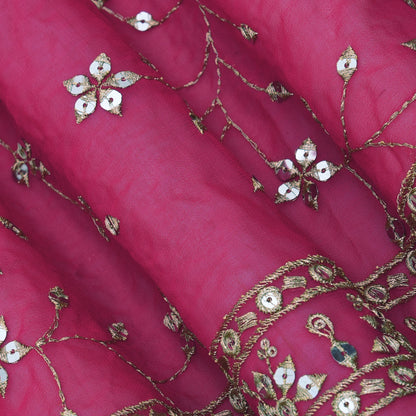 Georgette Sequins Embroidery Fabric