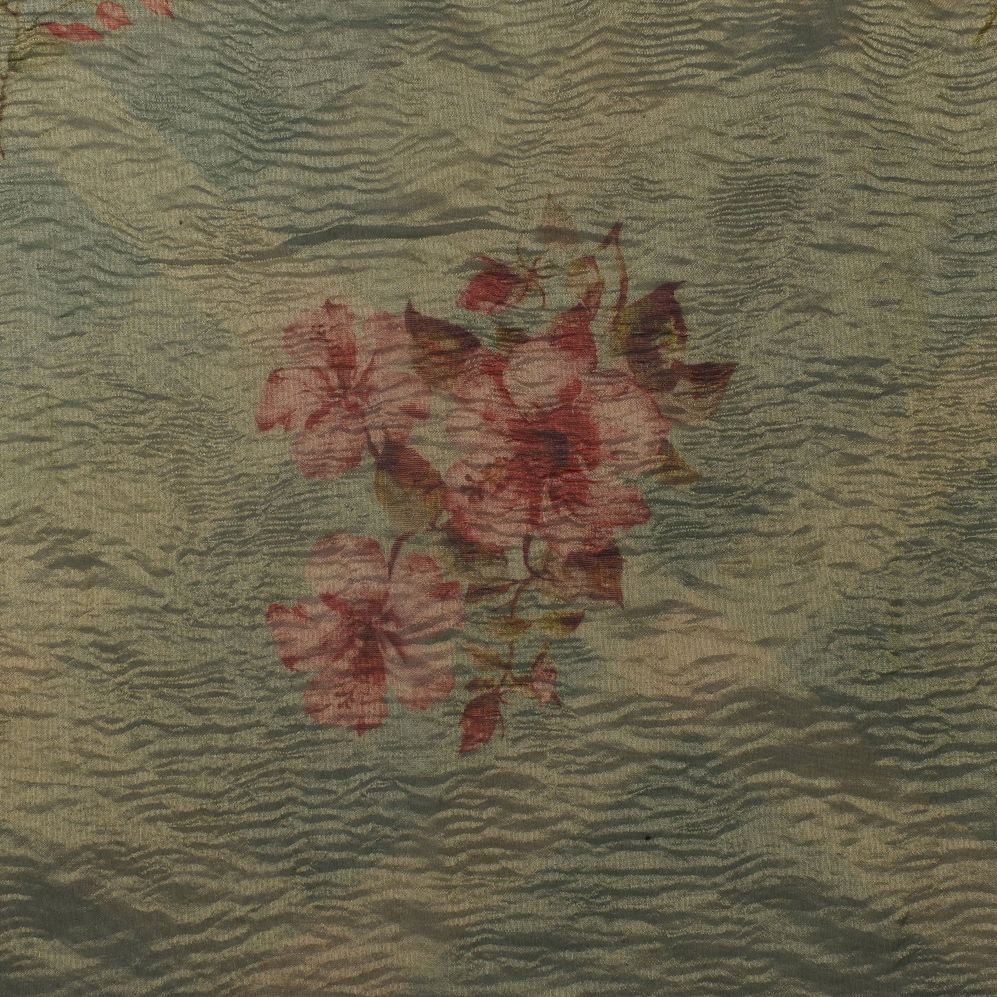 Floral Print Crush Tissue Fabric