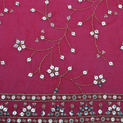 Georgette Sequins Embroidery Fabric