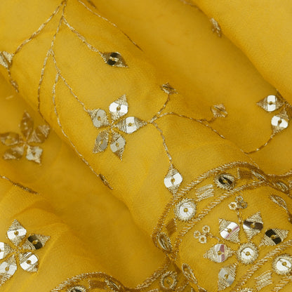 Georgette Sequins Embroidery Fabric