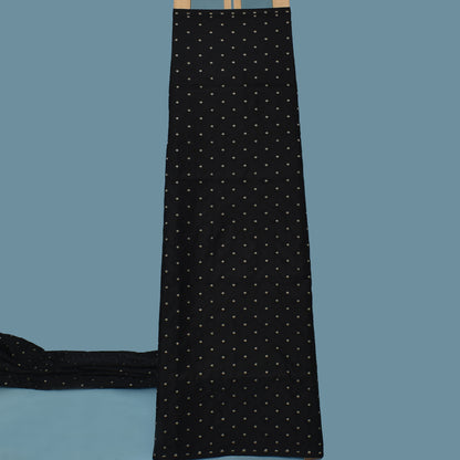 Black Color  Brocade Fabric