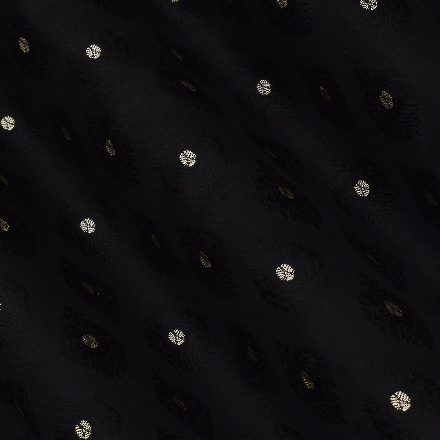 Black Color  Brocade Fabric