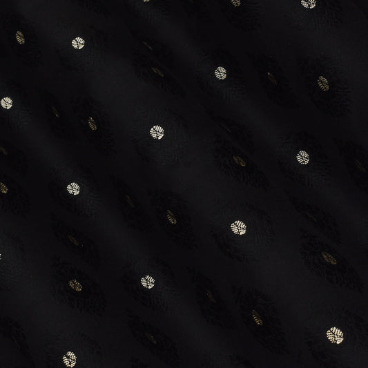 Black Color  Brocade Fabric