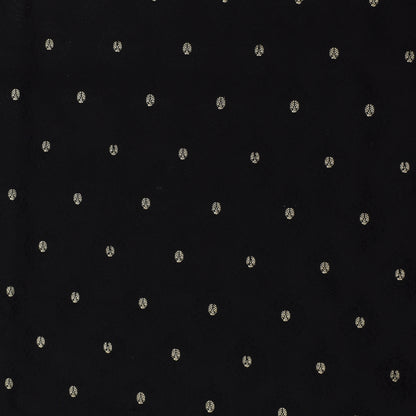 Black Color  Brocade Fabric
