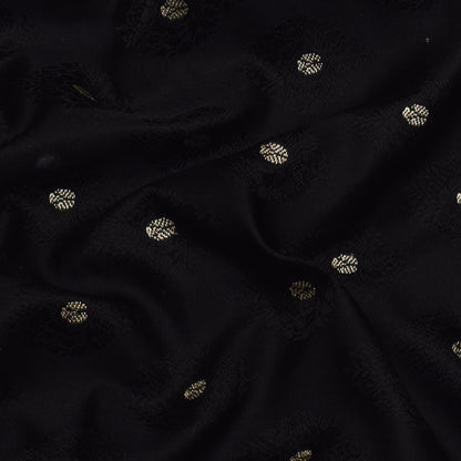 Black Color  Brocade Fabric